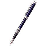 Ручка перьевая Manzoni Venezia, корпус синий, отделка металлом серебряного цвета, AP009F060610M