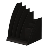 Подставка для бумаг пластиковая (5 отделений) ErichKrause Regatta, Classic, черный, ЕК59738