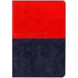 Oбложка для паспорта OfficeSpace "Duo",  кожа, красный+синий, тиснение фольгой 311099