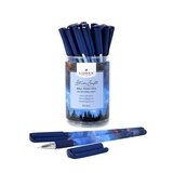 Ручка шариковая на масляной основе 0,5мм синяя Lorex Sky Of Stars. Night "Slim Soft", с металлиеским наконечником, резиновый грип, прорезиненный корпус, LXOPSS-SS2