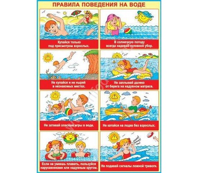 Плакат "Правила поведения на воде" 1214766,  [00336]