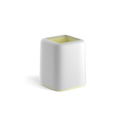Настольная подставка пластиковая ErichKrause® Forte, Pastel, белый с желтой вставкой, EK53256