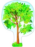 Плакат вырубной: дерево РЯБИНА летняя Ф-008733
