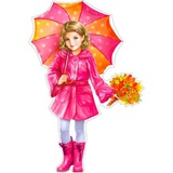 Плакат вырубной: Девочка под зонтом ( двусторонний )  70112