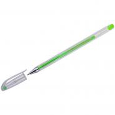 Ручка гелевая 0,7мм светло-зеленая Crown "Hi-Jell Color", [001970]