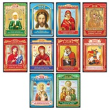 Календарь карманный  2024г., "Православные. Великие святые", блестки, в ассортименте 65*95 мм