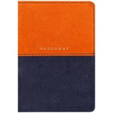 Oбложка для паспорта OfficeSpace "Duo", кожа, осень+тм.синий, тиснение фольгой, [311101]