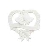 Декор для твочества камеи "Сердце и колокольчики" набор 1 шт белый SCB240001012 547673