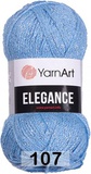 Пряжа YarnArt Elegance 50г/130м (88% хлопок, 12% металлик) 107 голубой