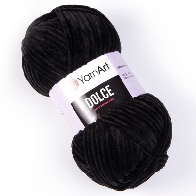 Пряжа YarnArt DOLCE 100г/120м (100% микрополиэстер), черный [742]