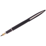 Ручка перьевая "Silk Prestige" синяя, 0,8мм, корпус черный/хром, пластик.футляр Berlingo,  [209397]