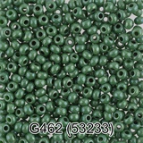 Бисер стеклянный GAMMA 5гр непрозрачный с цветным глянцевым покрытием, темно-зеленый, круглый 10/*2,3мм, 1-й сорт Чехия, G462 (53233)