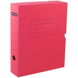 Короб архивный 75 мм, микрогофрокартон, с клапаном, красный, до 700л., OfficeSpace, [225411]