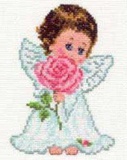 Набор для вышивания Алиса Ангелок любви. 10х14см [0-13]