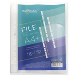 Папки- файлы перфорированные А4 110 мкм , 50шт., гладкая фактура, InФормат  GF0004T11050