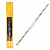 Крючок для вязания (12см) (2,5мм) Maxwell никель, с золотой головкой  [MAXW.7269]