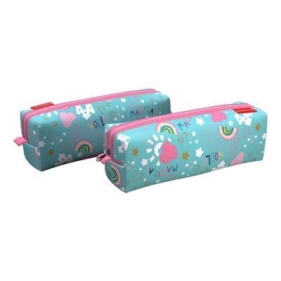 Пенал -косметичка 210*70*70 квадро ErichKrause® "Rainbow Skate", (текстиль) на молнии, ЕК54585
