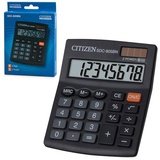 Калькулятор настольный CITIZEN SDC-805BN, 8 разр., двойное питание, 102*124*25мм, черный