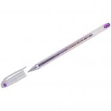 Ручка гелевая 0,7мм фиолетовая Crown "Hi-Jell Color", [001972]