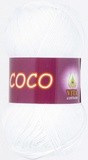 Пряжа Vita Coco 50г/240м (100%хлопок), белый 3851