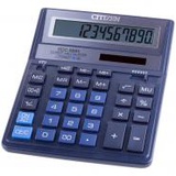 Калькулятор настольный CITIZEN SDC-888XBL синий,12 разрядов, двойное питание, 205х159мм ,"00",  [144136]