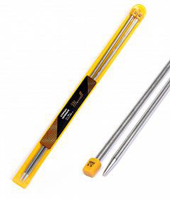 Спицы для вязания прямые металлические 5,5мм 35см (2шт.), Maxwell Gold, MAXW.35-55