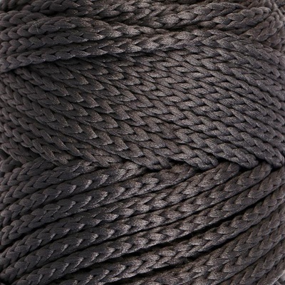 Шнур для вязания без сердечника Osttex 100м/210гр , ширина 3мм (100% полиэфир), 142-темно-серый