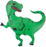 Шар воздушный (фигурный) 35"/89см Динозавр. Тираннозавр (зеленый), [15373]