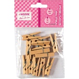 Прищепки деревянные deVENTE. Natural Wood DIY, 35x7 мм, 12шт. цвет натурального дерева, в пластиковом пакете с блистерным подвесом  [8120410]