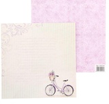 Набор бумаги д/скрапб. Лавандовые сны Велосипед 180гр/м2 14,5х14,5см 10л.,  [1202218]