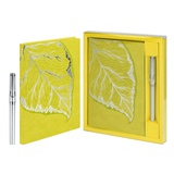 Набор подарочный Escalada. Виннер лаймовый: ежедневник A5 недатированный 120л., мягкий переплет кожзам виннер  + шариковая ручка 70563