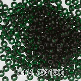 Бисер стеклянный GAMMA 5гр прозрачный, темно-зеленый, круглый 10/*2,3мм, 1-й сорт Чехия, Е111 (50150)