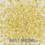 Бисер стеклянный GAMMA 5гр прозрачный с цветным отверстием, желтый, круглый 10/*2,3мм, 1-й сорт Чехия, Е617 (68286)