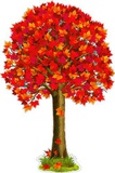 Плакат вырубной Р1-01 Осеннее дерево клёна (односторонний ), 10001
