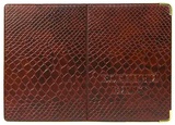 Обложка "Военный билет" (тиснение) ПВХ "аллигатор", цвет: коричневый, с 2 металлическими уголками 242З-221