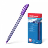 Ручка шариковая 1мм фиолетовая Erich Krause "Ultra Glide Technology U-108", треугольный корпус, ЕК53740