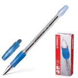 Ручка шариковая 0,7мм синяя Stabilo "Bille", линия 0,38 мм, корпус прозрачный, 141572