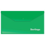 Папка на кнопке С6, 180 мкм BERLINGO, глянцевая фактура, зеленая AKk_06304