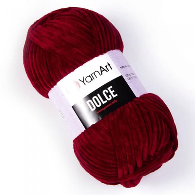 Пряжа YarnArt DOLCE 100г/120м  (100% микрополиэстер), вишня [752]