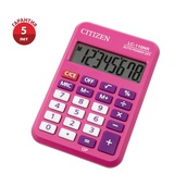Калькулятор карманный CITIZEN LC-110NR-PK, 8 разр., питание от батарейки, 58*88*11мм, розовый [281539]