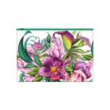Папка на молнии А4 160 мкм с рисунком полупрозрачная ErichKrause® Tropical Flowers, ЕК55341