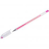 Ручка гелевая 0,7мм розовая Crown "Hi-Jell Color", [001969]
