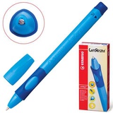 Ручка шариковая 0,8мм синяя (для правшей) Stabilo"Left Right", грип, голубой корпус 6328/1-41, [42980]