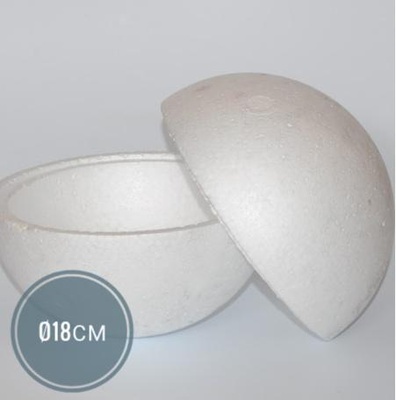 Шар из пенопласта  Ø  18см ( сфера 2части )