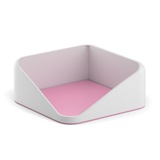 Подставка для бумажного блока ErichKrause® Forte, Pastel, пластиковая, белая с розовой вставкой, ЕК55972