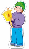 Плакат вырубной Мальчик со скворечником  ФМ-10332