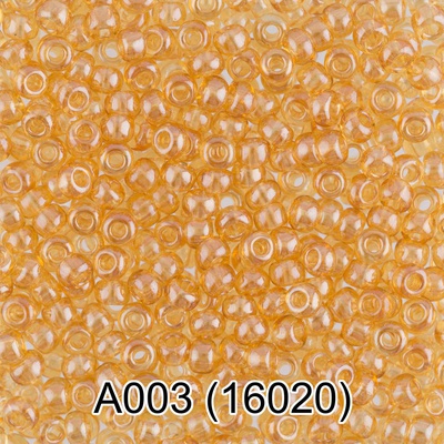 Бисер стеклянный GAMMA 5гр прозрачный блестящий, песочный, круглый 10/*2,3мм, 1-й сорт Чехия, A003 (16020)