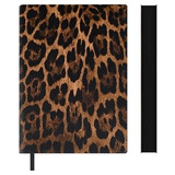 Ежедневник A6+ недатированный 160. ESCALADA, Леопард, мягкий переплёт, кожзам, темно-коричневый, 70690