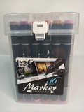 Набор маркеров на спиртовой основе "Mavkev" 2589-36. двусторонних, 36цв, в пластиковом боксе