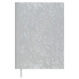 Ежедневник A6+ недатированный 160л. ESCALADA. мягкий переплёт, запаянный край, кожзам "Аспид глосс", серый, 70954